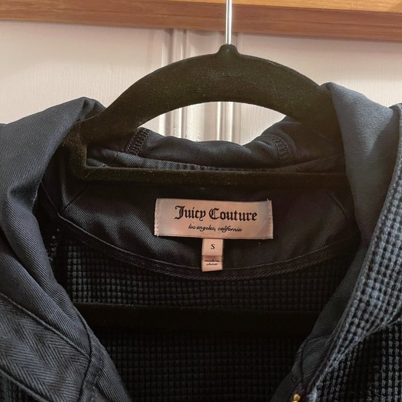 Juicy Couture Navy Hooded Jacket sz S - Picture 3 of 16